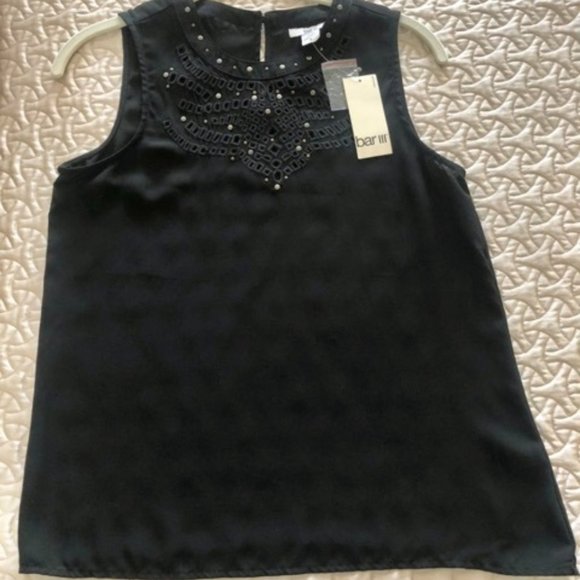 Bar Iii Womens Drawstring Top Silver Size Xxs